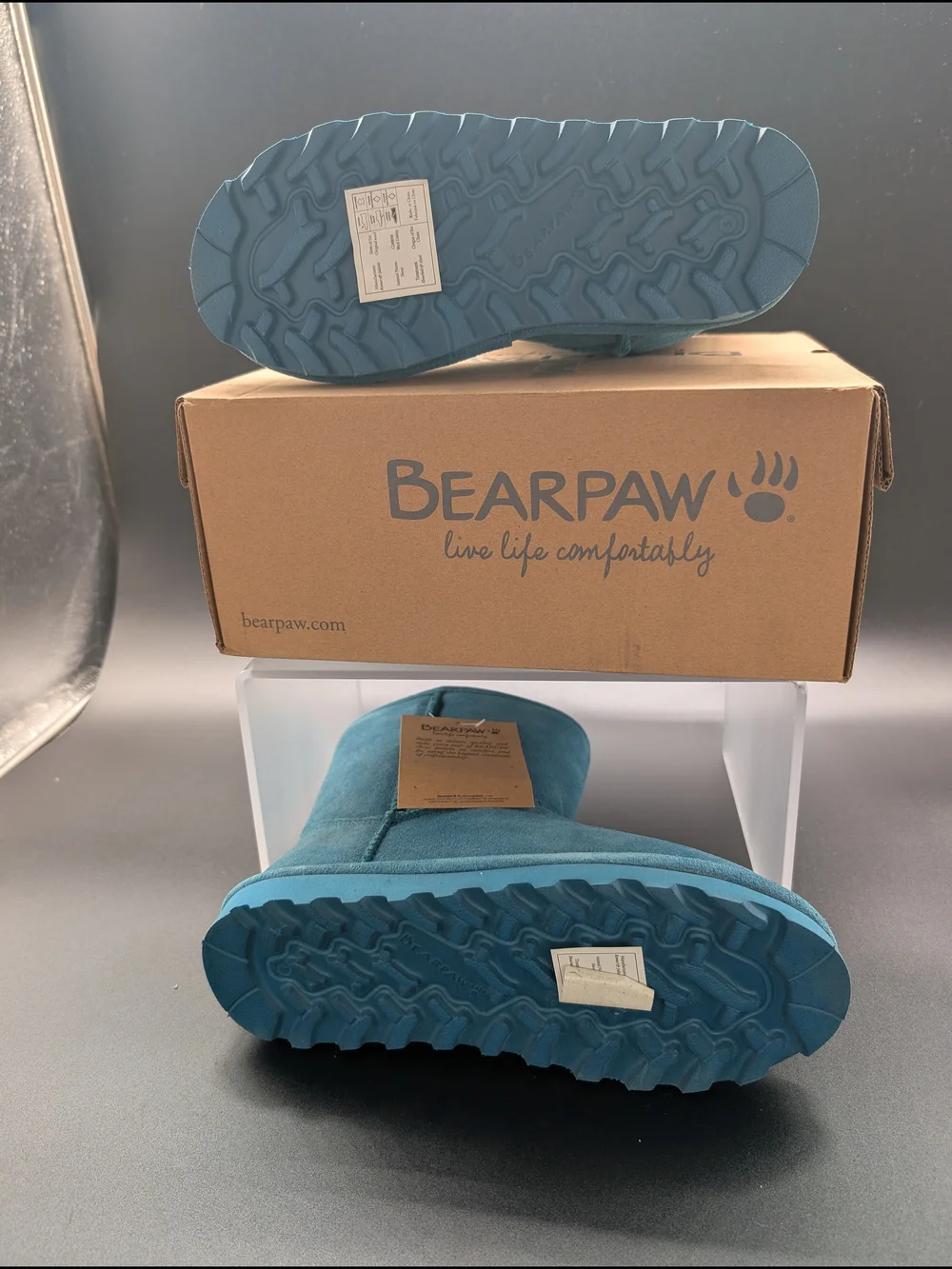 Bearpaw Kids Classic Short Boot in Teal